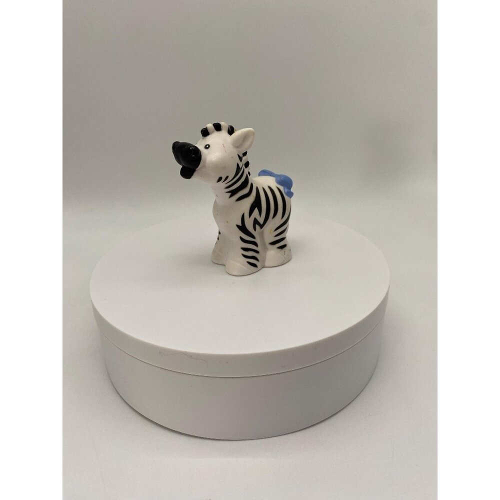 Fisher-Price Little People Zoo Animal Zebra with Blue Bow Toy